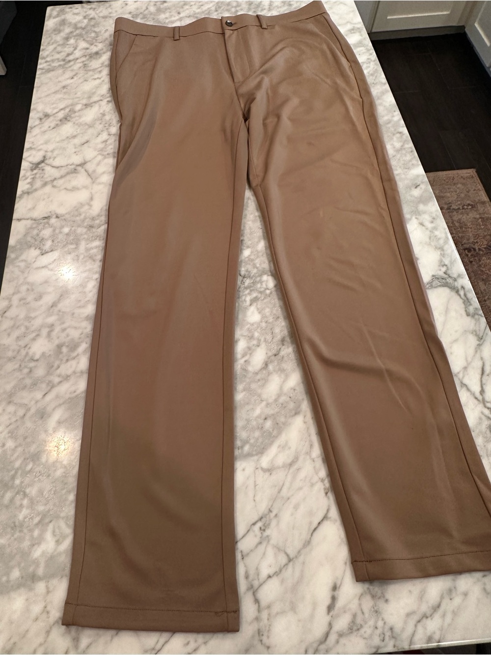 Men’s 36x32 Beige/Taupe Stretch Dress Pants 96% Polyester NWT Straight Leg
